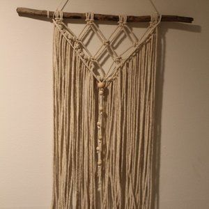 Handmade Macramé Wall-hanging With Beads